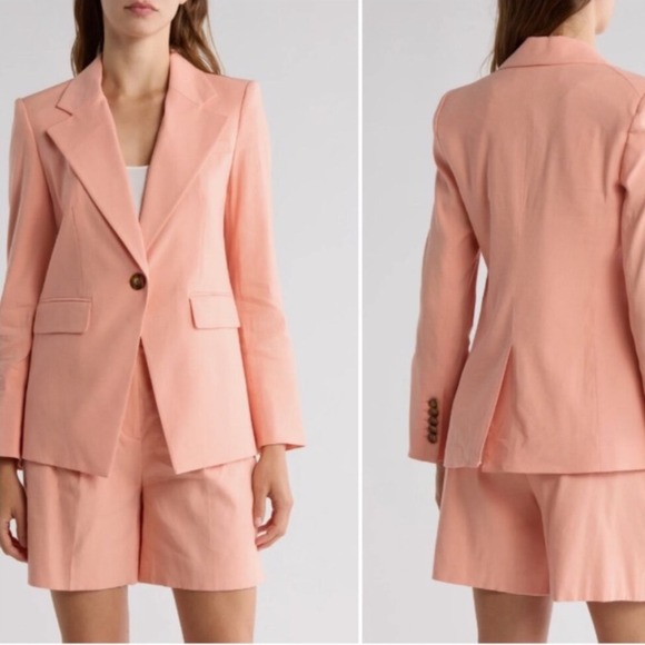 Veronica Beard Hayward Linen Blend Dickey‎ Jacket in pink Size 6 NWT - Picture 3 of 9